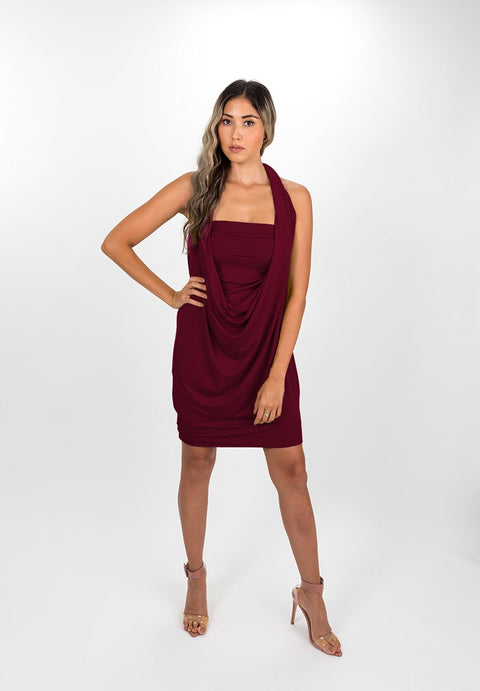 Deep Wine Modal Capsule Dress