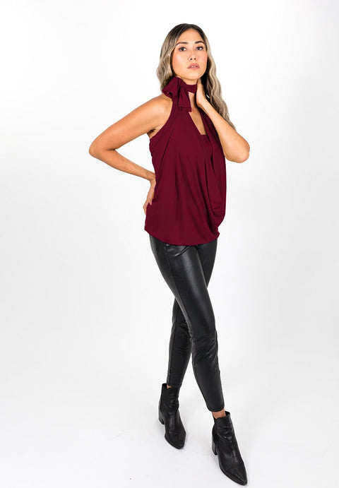 Deep Wine Modal Capsule Dress