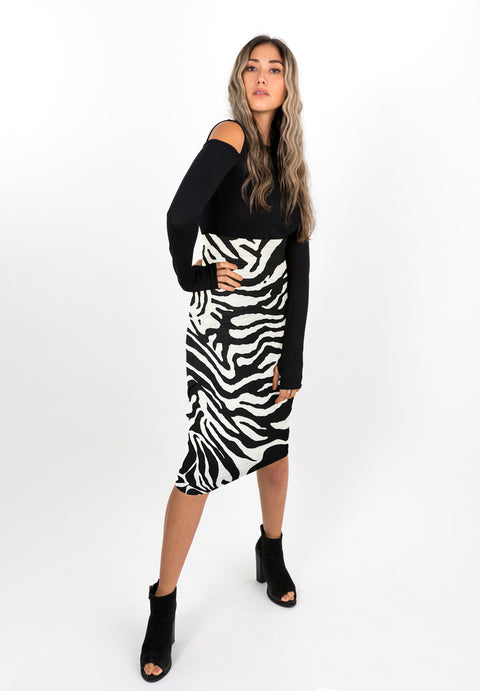Zebra Modal Capsule Dress