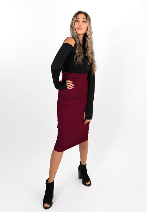 Deep Wine Modal Capsule Dress