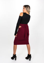 Deep Wine Modal Capsule Dress