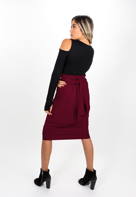 Deep Wine Modal Capsule Dress