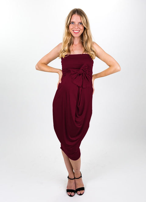 Deep Wine Modal Capsule Dress